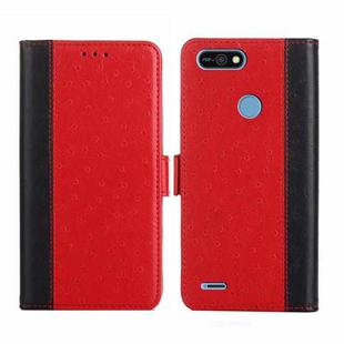 For Tecno Pop 2 / Pop 2 F / Pop 2 Pro / Pop 2 Power / Itel P13 Ostrich Texture Flip Leather Phone Case(Red)