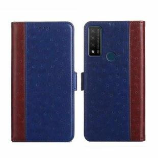 For TCL 20 R 5G / Bremen / 20 AX 5G Ostrich Texture Flip Leather Phone Case(Blue)