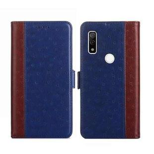 For Fujitsu Arrows WE-F-51B Ostrich Texture Flip Leather Phone Case(Blue)