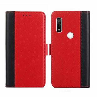 For Fujitsu Arrows WE-F-51B Ostrich Texture Flip Leather Phone Case(Red)