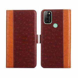 For Blackview A70 Ostrich Texture Flip Leather Phone Case(Brown)