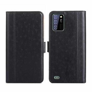 For OUKITEL C25 Ostrich Texture Flip Leather Phone Case(Black)