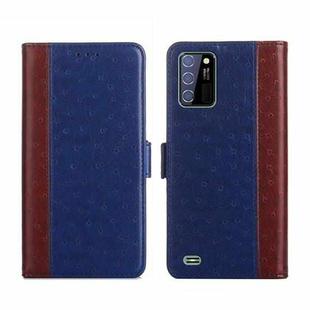 For OUKITEL C25 Ostrich Texture Flip Leather Phone Case(Blue)