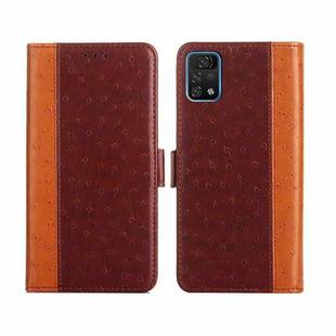 For UMIDIGI A11 Pro Max Ostrich Texture Flip Leather Phone Case(Brown)