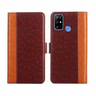 For Doogee X96 Pro Ostrich Texture Flip Leather Phone Case(Brown)