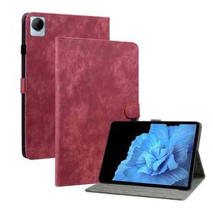 For vivo Pad 11 2022 Tiger Pattern PU Tablet Case(Red)