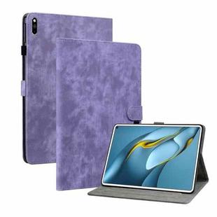 For Huawei MatePad Pro 10.8 2021/2018 Tiger Pattern PU Tablet Case(Purple)