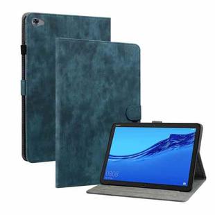 For Huawei MediaPad M5 Lite 10/C5 10.1 Tiger Pattern PU Tablet Case(Dark Blue)