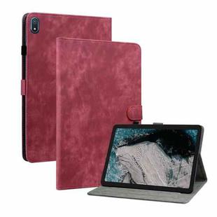 For Nokia T20 10.4 2021 Tiger Pattern PU Tablet Case(Red)