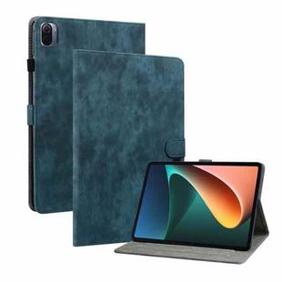 For Xiaomi Pad 5/Pad 5 Pro Tiger Pattern PU Tablet Case With Sleep / Wake-up Function(Dark Blue)