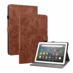 For Amazon Fire HD 8 2015/2016/2017/2018 Tiger Pattern PU Tablet Case(Brown)