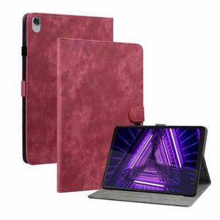 For Lenovo M10 Plus 10.3 Tiger Pattern PU Tablet Case(Red)