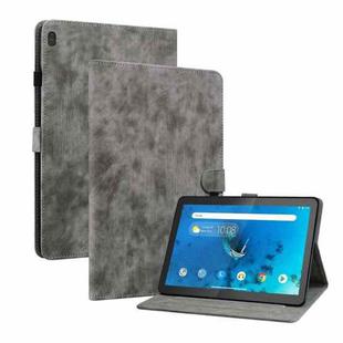 For Lenovo Tab M10/Tab M10 HD Tiger Pattern PU Tablet Case(Grey)