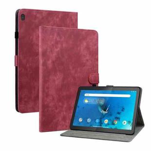 For Lenovo Tab M10/Tab M10 HD Tiger Pattern PU Tablet Case(Red)