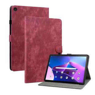 For Lenovo Tab M10 10.1 3rd Gen Tiger Pattern PU Tablet Case(Red)