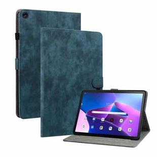 For Lenovo Tab M10 10.1 3rd Gen Tiger Pattern PU Tablet Case(Dark Blue)