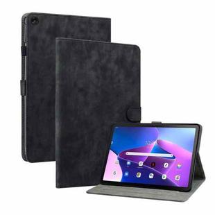 For Lenovo Tab M10 10.1 3rd Gen Tiger Pattern PU Tablet Case(Black)