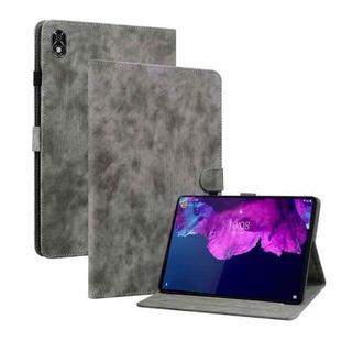For Lenovo Legion Y700 Tiger Pattern PU Tablet Case(Grey)