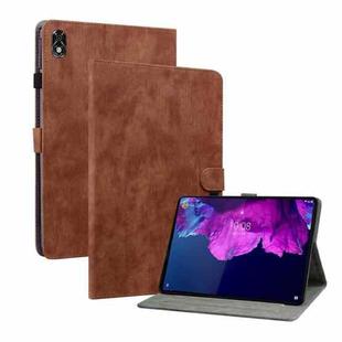 For Lenovo Legion Y700 Tiger Pattern PU Tablet Case(Brown)