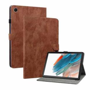 For Samsung Galaxy Tab А8 10.5 Wifi/LTE Tiger Pattern PU Tablet Case With Sleep / Wake-up Function(Brown)