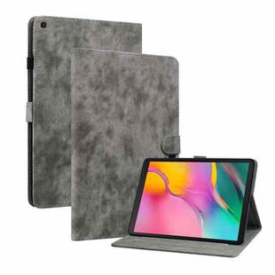 For Samsung Galaxy Tab A 10.1 2019 Tiger Pattern PU Tablet Case(Grey)
