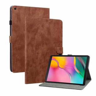 For Samsung Galaxy Tab A 10.1 2019 Tiger Pattern PU Tablet Case(Brown)