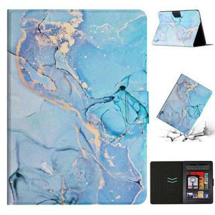 For Amazon Kindle Paperwhite 4 / 3 / 2 / 1 Marble Pattern Smart Leather Tablet Case(Blue)