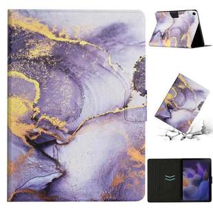For Samsung Galaxy Tab A8 Marble Pattern Smart Leather Tablet Case(Purple)