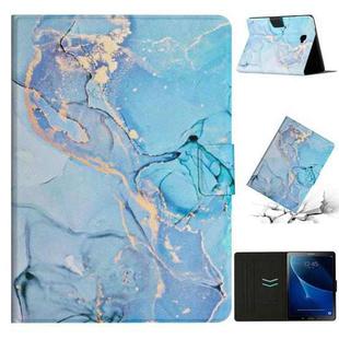 For Samsung Galaxy Tab A 10.1 T580 Marble Pattern Smart Leather Tablet Case(Blue)