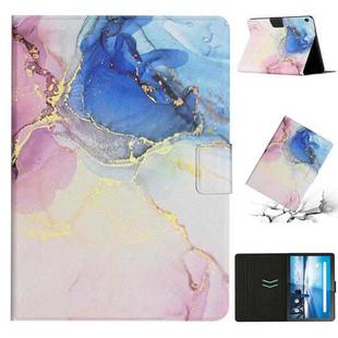 For Lenovo Tab M10 X605F X505 Marble Pattern Smart Leather Tablet Case(Pink Blue)