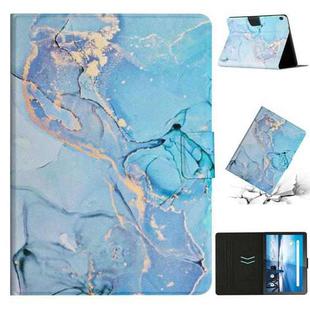 For Lenovo Tab M10 X605F X505 Marble Pattern Smart Leather Tablet Case(Blue)