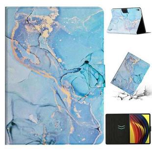 For Lenovo Tab P11 Marble Pattern Smart Leather Tablet Case(Blue)