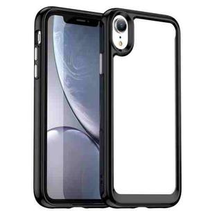 For iPhone XR Colorful Series Acrylic + TPU Phone Case(Black)
