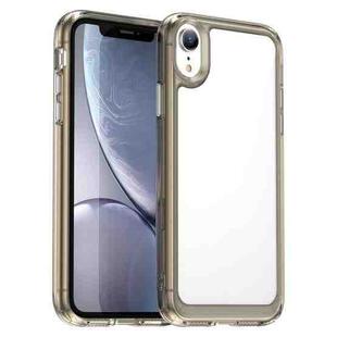 For iPhone XR Colorful Series Acrylic + TPU Phone Case(Transparent Grey)