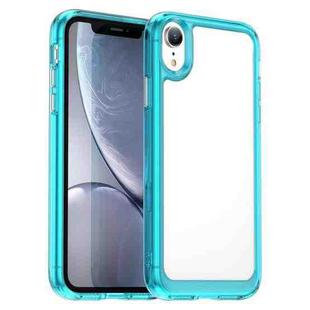 For iPhone XR Colorful Series Acrylic + TPU Phone Case(Transparent Blue)