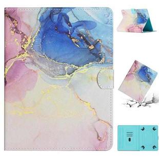 For 7 inch Tablet Marble Pattern Leather Tablet Case(Pink Blue)