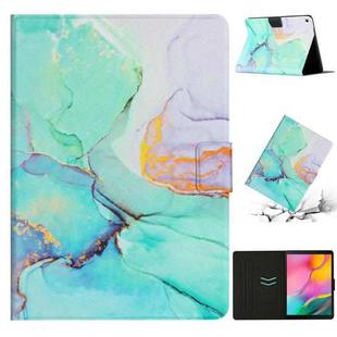 For Samsung Galaxy Tab A 10.1 2019 T510 Marble Pattern Leather Tablet Case(Green)