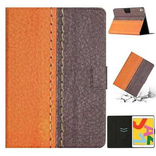 For iPad Pro 10.5 2019 / 10.2 Stitching Solid Color Smart Leather Tablet Case(Orange)