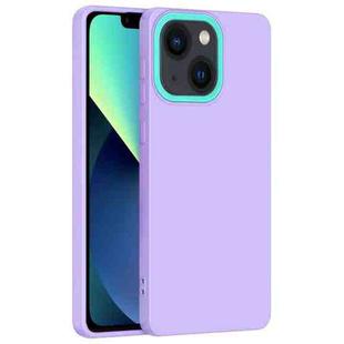 For iPhone 14 Plus Eagle Eye Lens Oily Feel TPU + PC Phone Case (Purple)