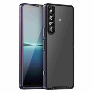 For Sony Xperia 1 IV Frosted Metal Phone Case(Purple)