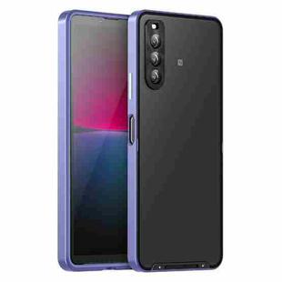 For Sony Xperia 10 IV Frosted Metal Phone Case(Purple)