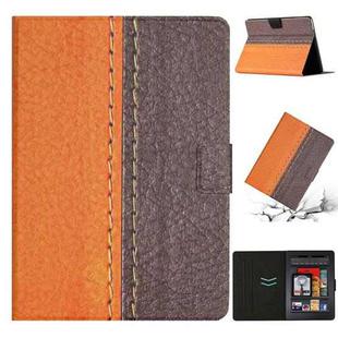 For Amazon Kindle Paperwhite 4 / 3 / 2 / 1 Stitching Solid Color Smart Leather Tablet Case(Orange)