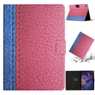 For Samsung Galaxy Tab A8 Stitching Solid Color Smart Leather Tablet Case(Rose Red)