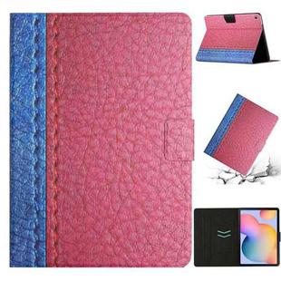 For Samsung Galaxy Tab A7 Lite T220 Stitching Solid Color Smart Leather Tablet Case(Rose Red)
