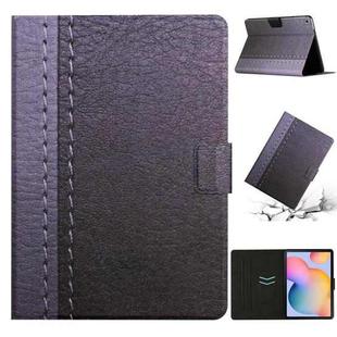 For Samsung Galaxy Tab A7 Lite T220 Stitching Solid Color Smart Leather Tablet Case(Grey)