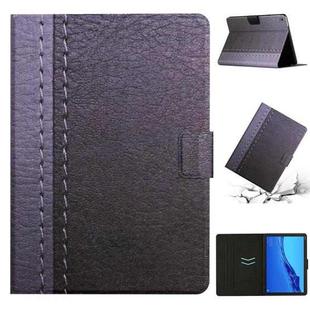 For Huawei MediaPad M5 Lite Stitching Solid Color Smart Leather Tablet Case(Grey)