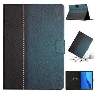 For Huawei MediaPad M5 Lite Stitching Solid Color Smart Leather Tablet Case(Green)