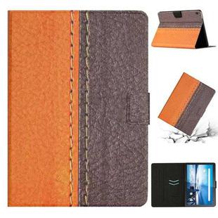 For Lenovo Tab M10 X605F X505 Stitching Solid Color Smart Leather Tablet Case(Orange)