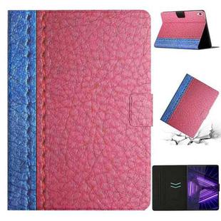 For Lenovo Tab M10 HD 2nd Gen Stitching Solid Color Smart Leather Tablet Case(Rose Red)