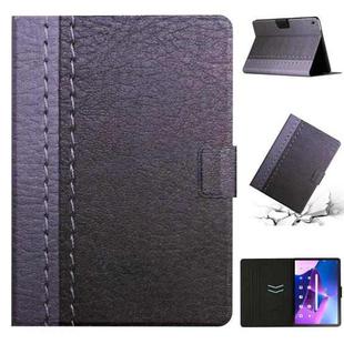 For Lenovo Tab M10 Plus Stitching Solid Color Smart Leather Tablet Case(Grey)